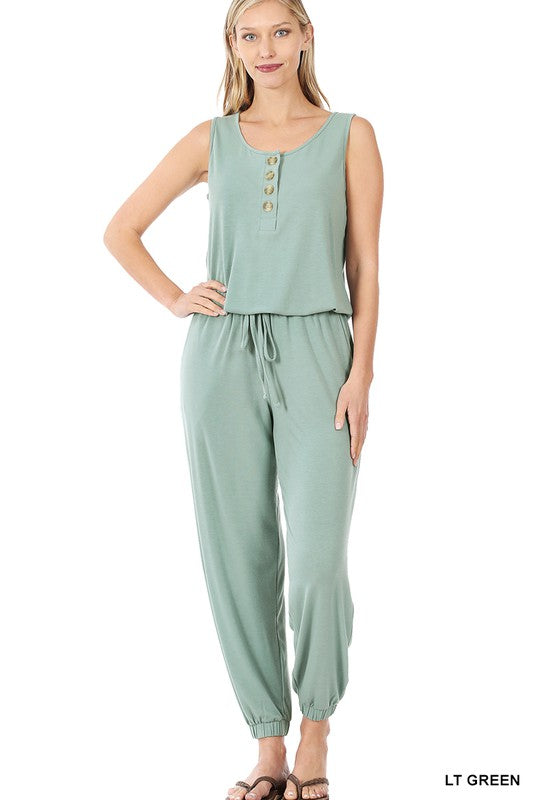 SLEEVELESS JOGGER JUMPSUIT