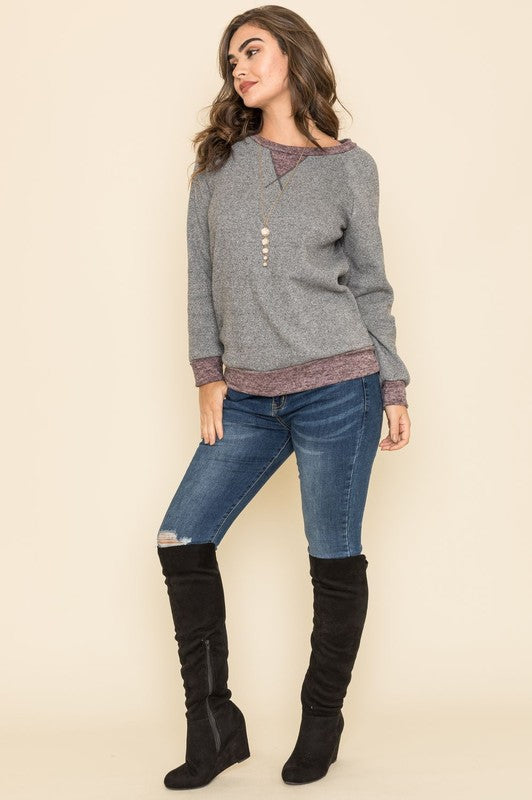 Plus Raglan Two Tone Tunic