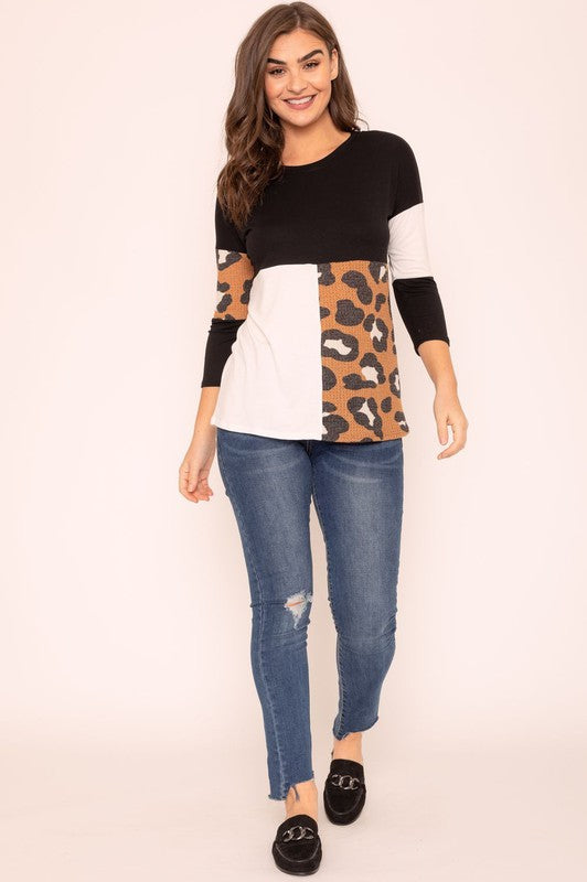 Leopard Color Block Tunic