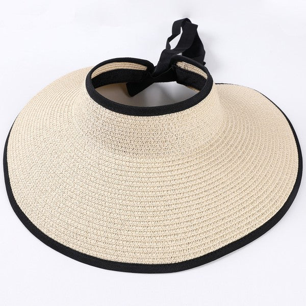 STRAW VISOR SUN HAT