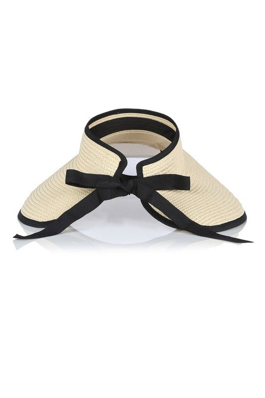 STRAW VISOR SUN HAT