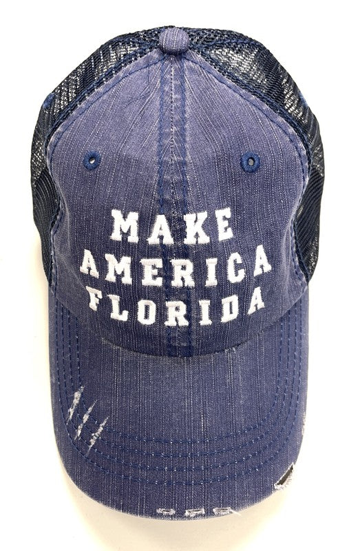 Make America Florida Embroidered Trucker Hat