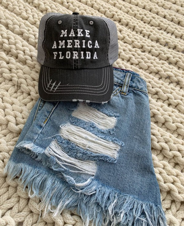 Make America Florida Embroidered Trucker Hat