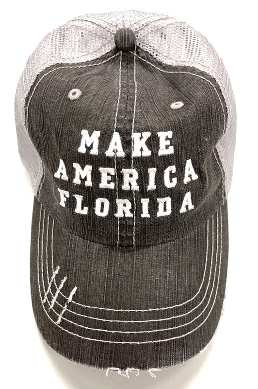 Make America Florida Embroidered Trucker Hat