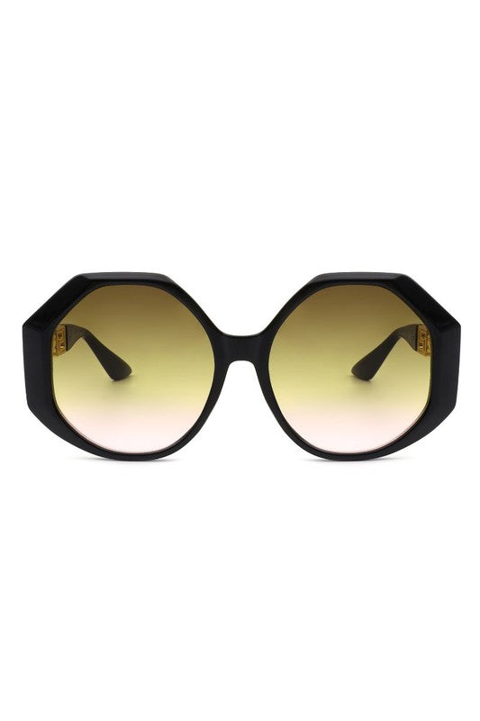 Round Circle Geometric Fashion Oversize Sunglasses