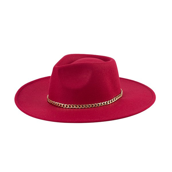 CHAIN BELT FEDORA HAT