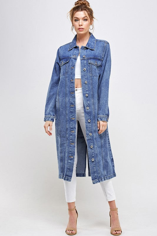 NON-STRETCH THIRD QUARTER DENIM JACKET