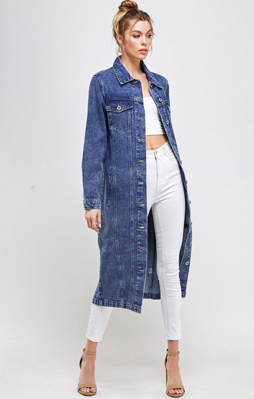 NON-STRETCH THIRD QUARTER DENIM JACKET