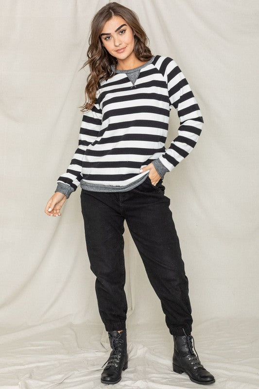 Stripe V- Stich Tunic