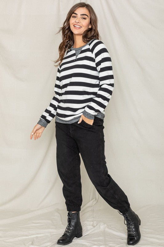 Stripe V- Stich Tunic