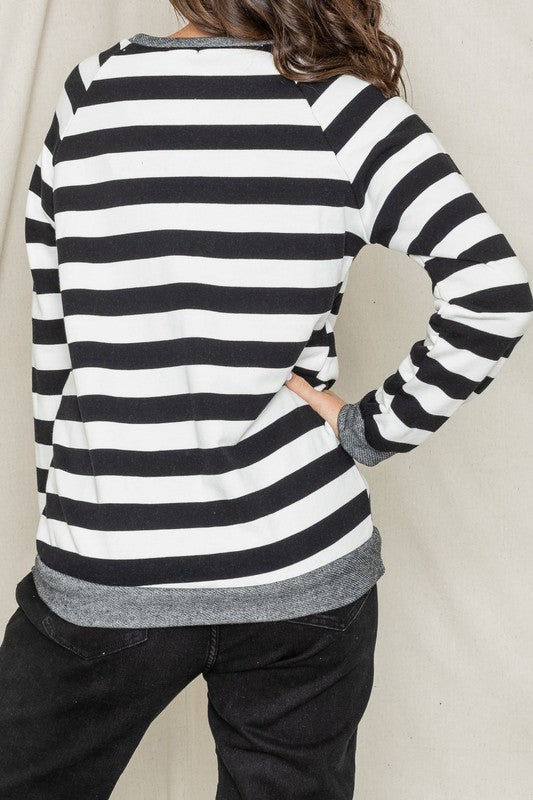 Stripe V- Stich Tunic