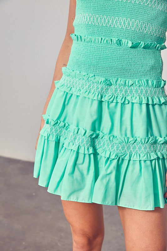 TIERED RUFFLE SKIRT