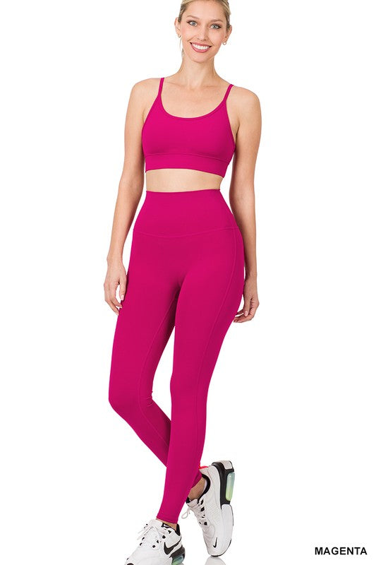 ATHLETIC CAMI BRA & LEGGINGS SET