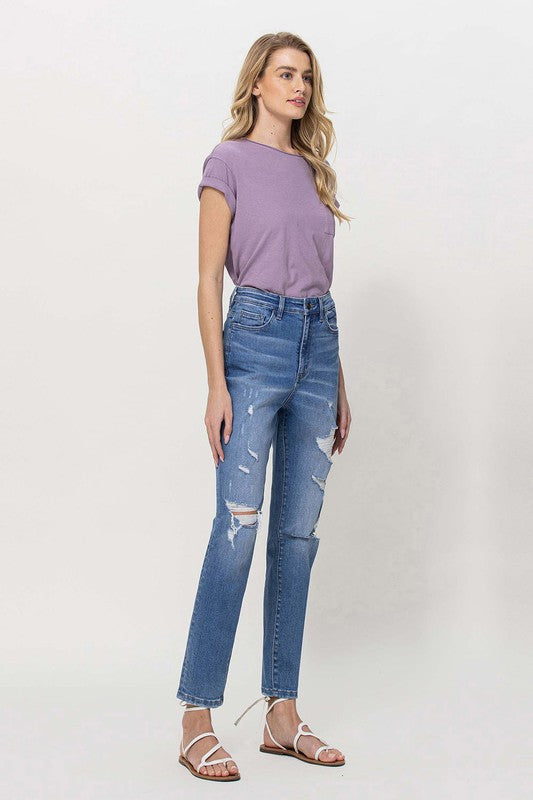 Distressed Mom Jeans