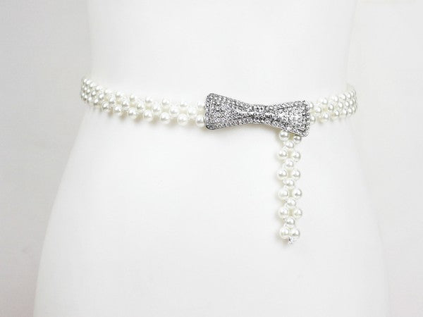 ELASTIC PEARL FASHION BELT