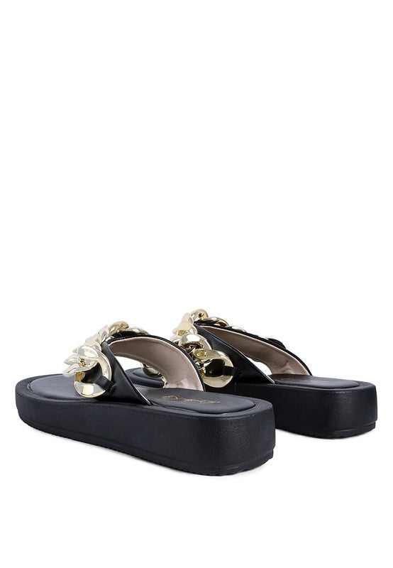 Zing Link Chain Thong Flats