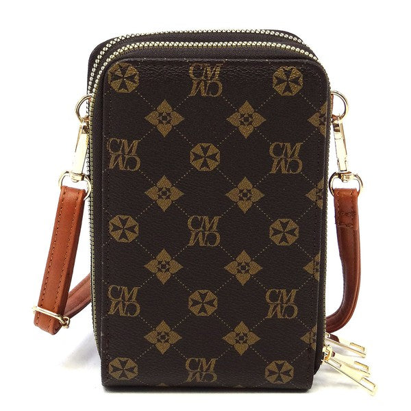 Monogrammed Crossbody Bag Cell Phone Purse