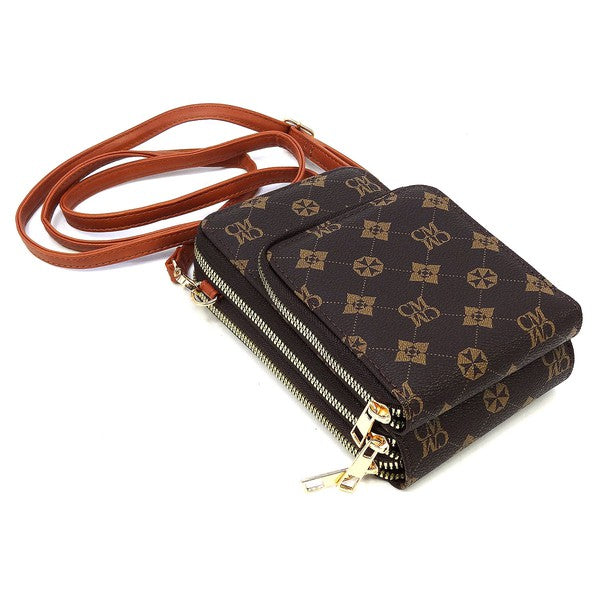 Monogrammed Crossbody Bag Cell Phone Purse