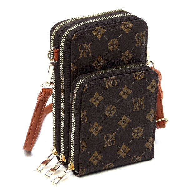 Monogrammed Crossbody Bag Cell Phone Purse