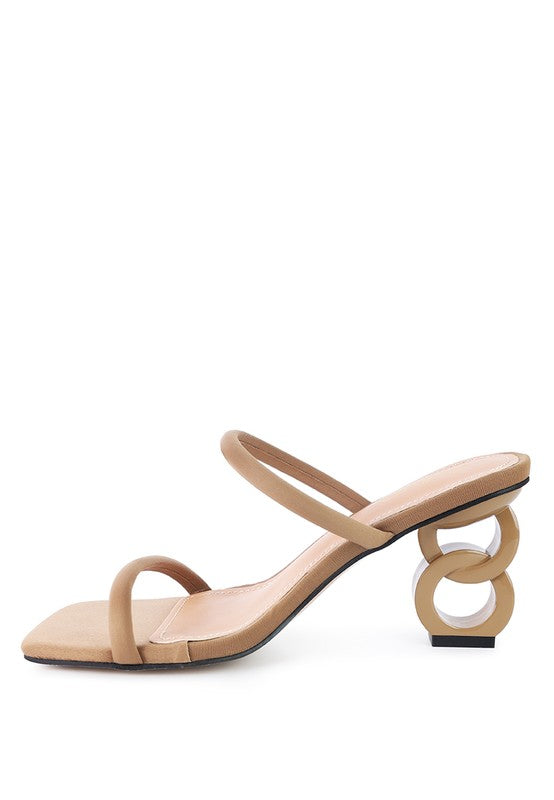 DOWNTOWN EXPERIMENT HEEL SLIDE SANDALS