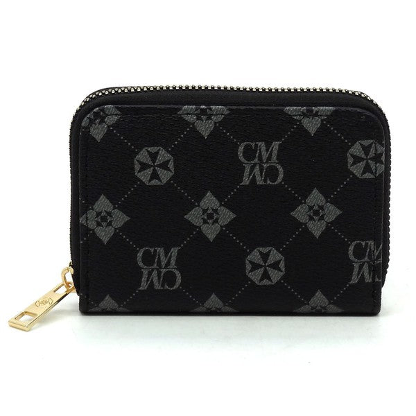 CM Monogrammed Accordion Card Holder Wallet