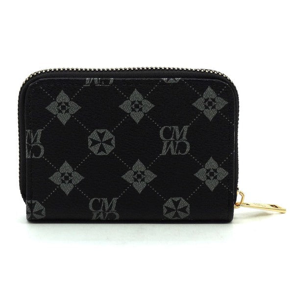 CM Monogrammed Accordion Card Holder Wallet