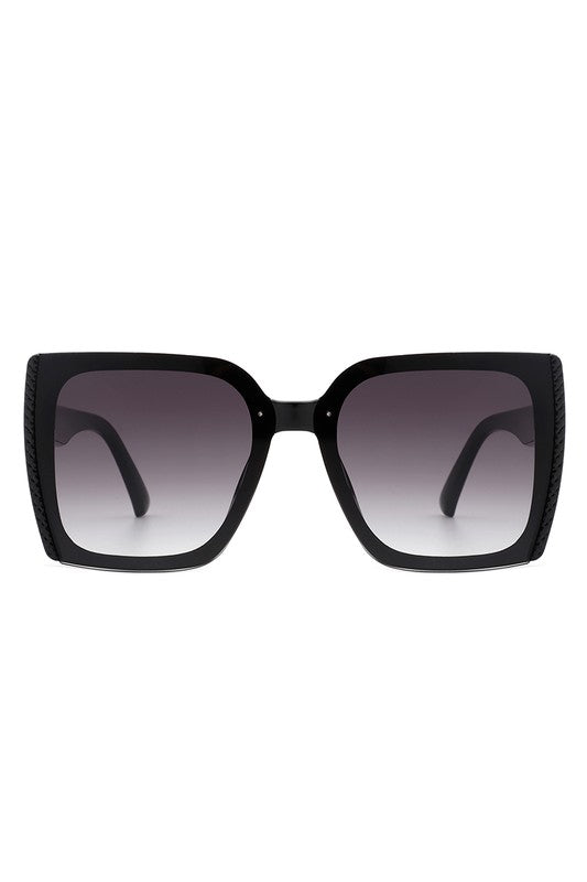 Square Flat Top Tinted Fashion Oversize Sunglasses