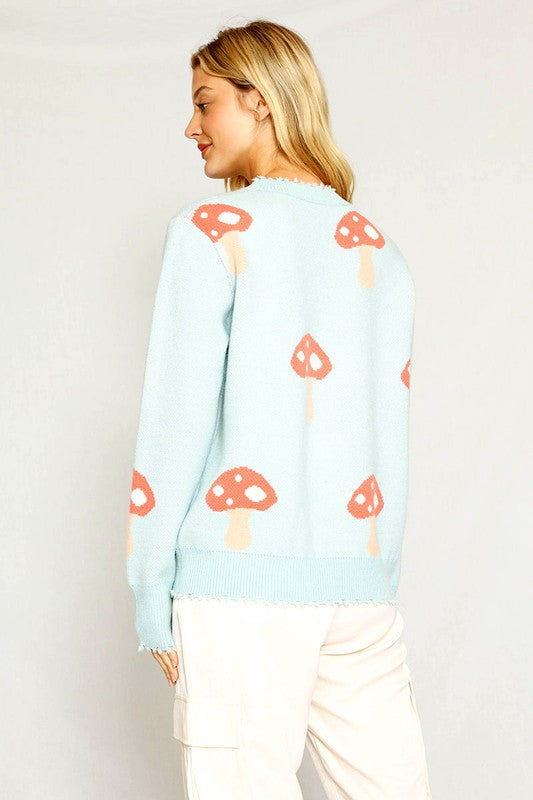 Mushroom knit sweater