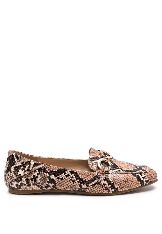 LONDON RAG CROC TEXTURED METAL SHOW DETAIL LOAFERS