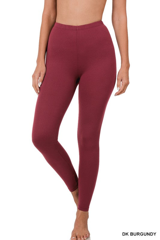 BRUSHED DTY MICROFIBER FULL LENGTH LEGGINGS