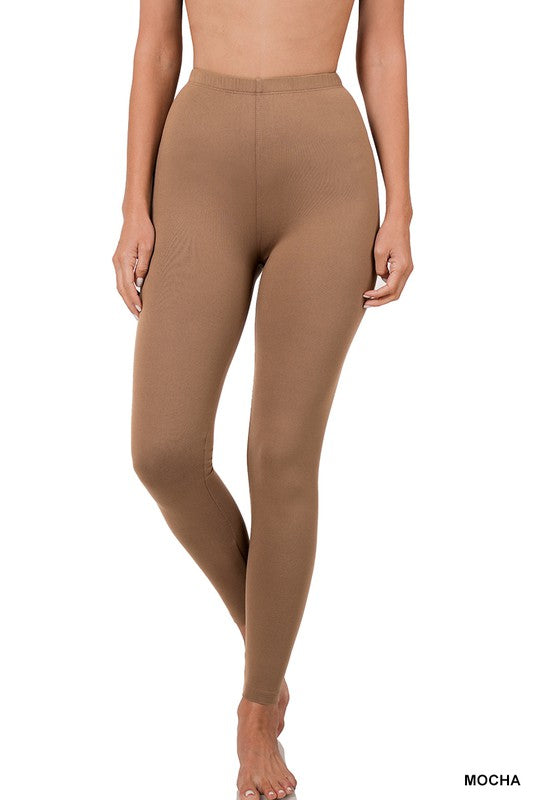 BRUSHED DTY MICROFIBER FULL LENGTH LEGGINGS