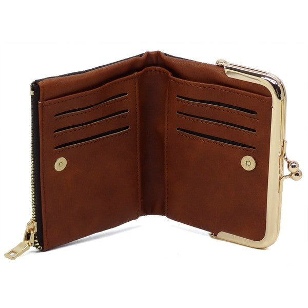 CM Monogram Bifold Kiss Lock Wallet