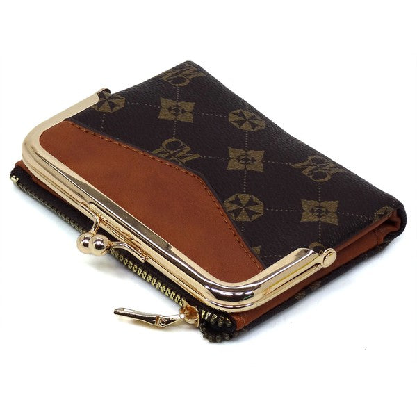 CM Monogram Bifold Kiss Lock Wallet