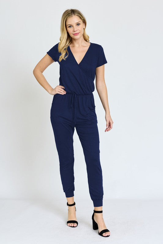 Short Sleeve Jogger Jumpsuit