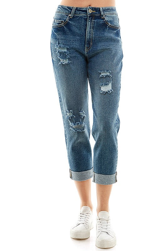 Women's Stretch Roll-up Denim Pant