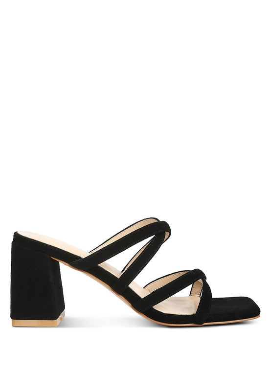 VALENTINA Strappy Casual Block Heel Sandals