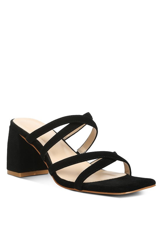 VALENTINA Strappy Casual Block Heel Sandals