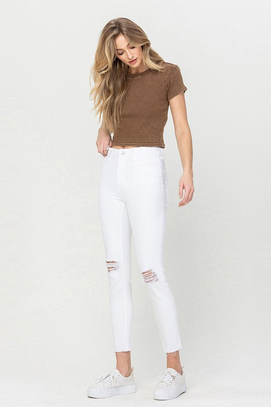 High Rise Crop Skinny Jeans