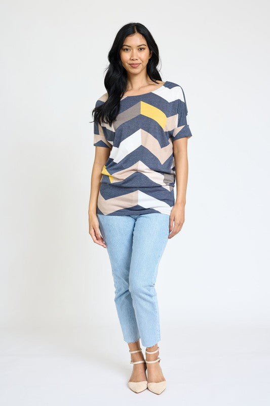 Chevron Dolman Top