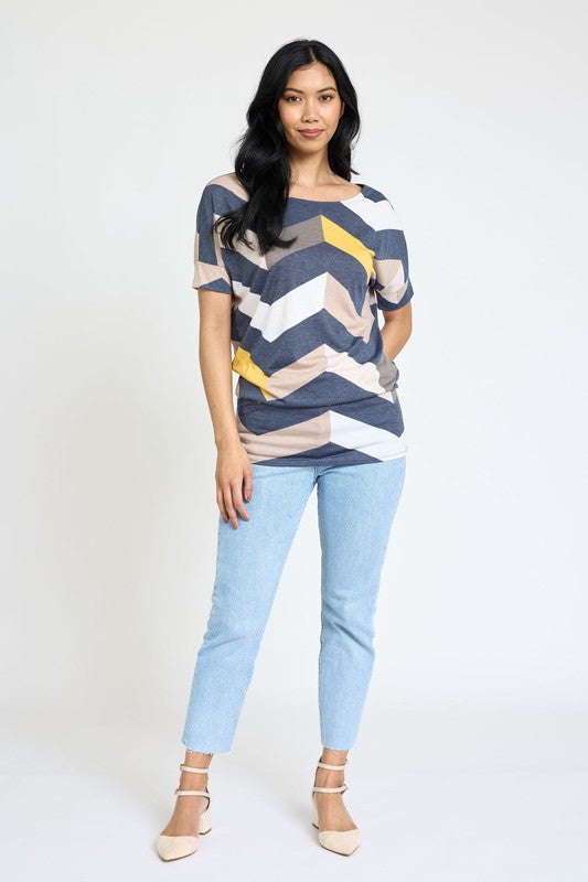 Chevron Dolman Top