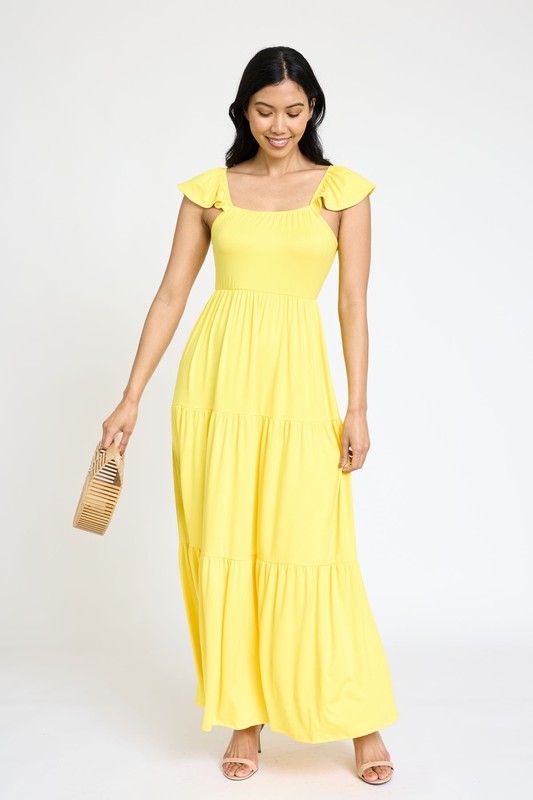 Flutter Sleeve Flowy Tiered Sundress