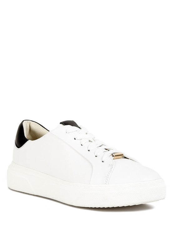 Schick Lace Up Leather Sneakers