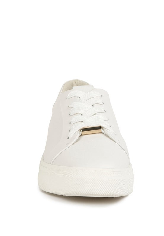 Schick Lace Up Leather Sneakers