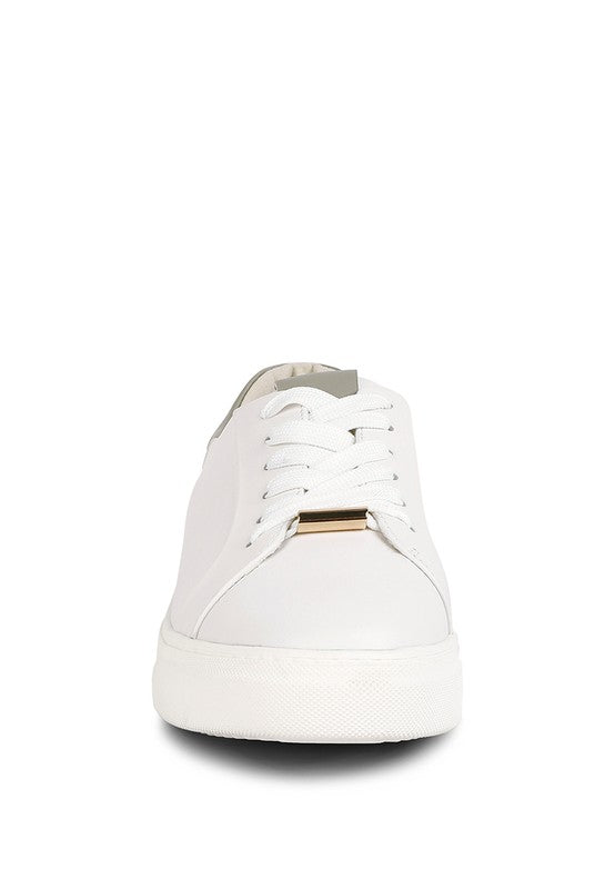 Schick Lace Up Leather Sneakers