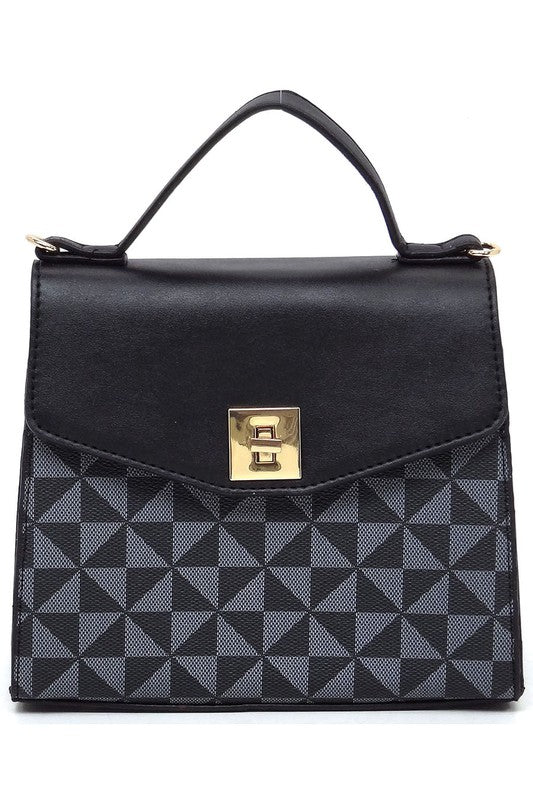 PM Monogram Twist Lock Flap Satchel