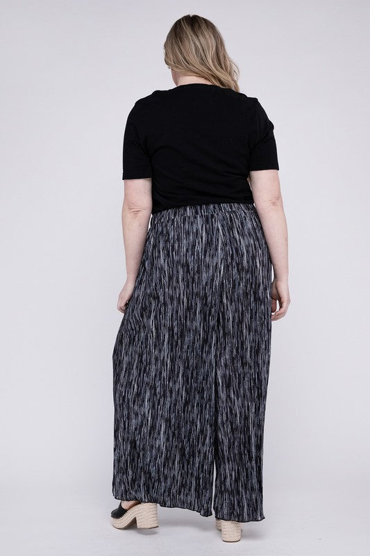 Drawstring Waist Wide Leg Pants