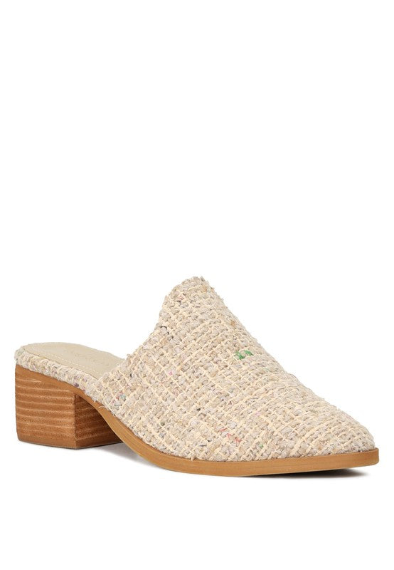 PALMA STACKED HEEL MULES