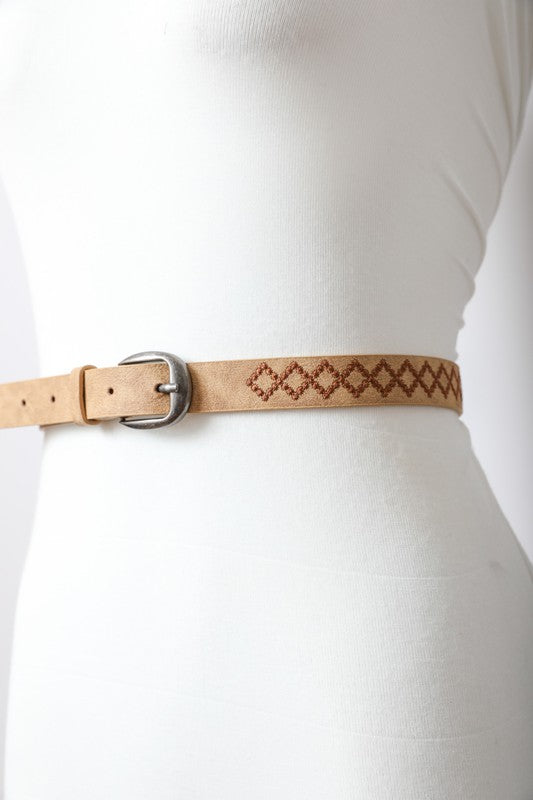 Skinny Punched Out Belt