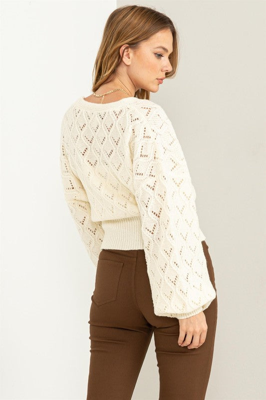 Days Together Pointelle Sweater Cardigan