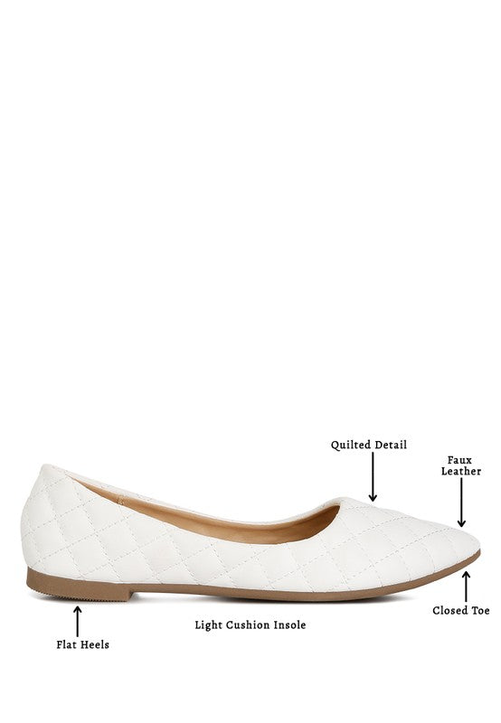 Rikhani Quilted Detail Ballet Flats